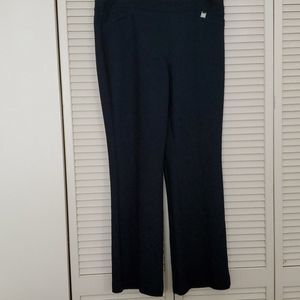 7TH AVE NY& C blue-green wide leg career pants